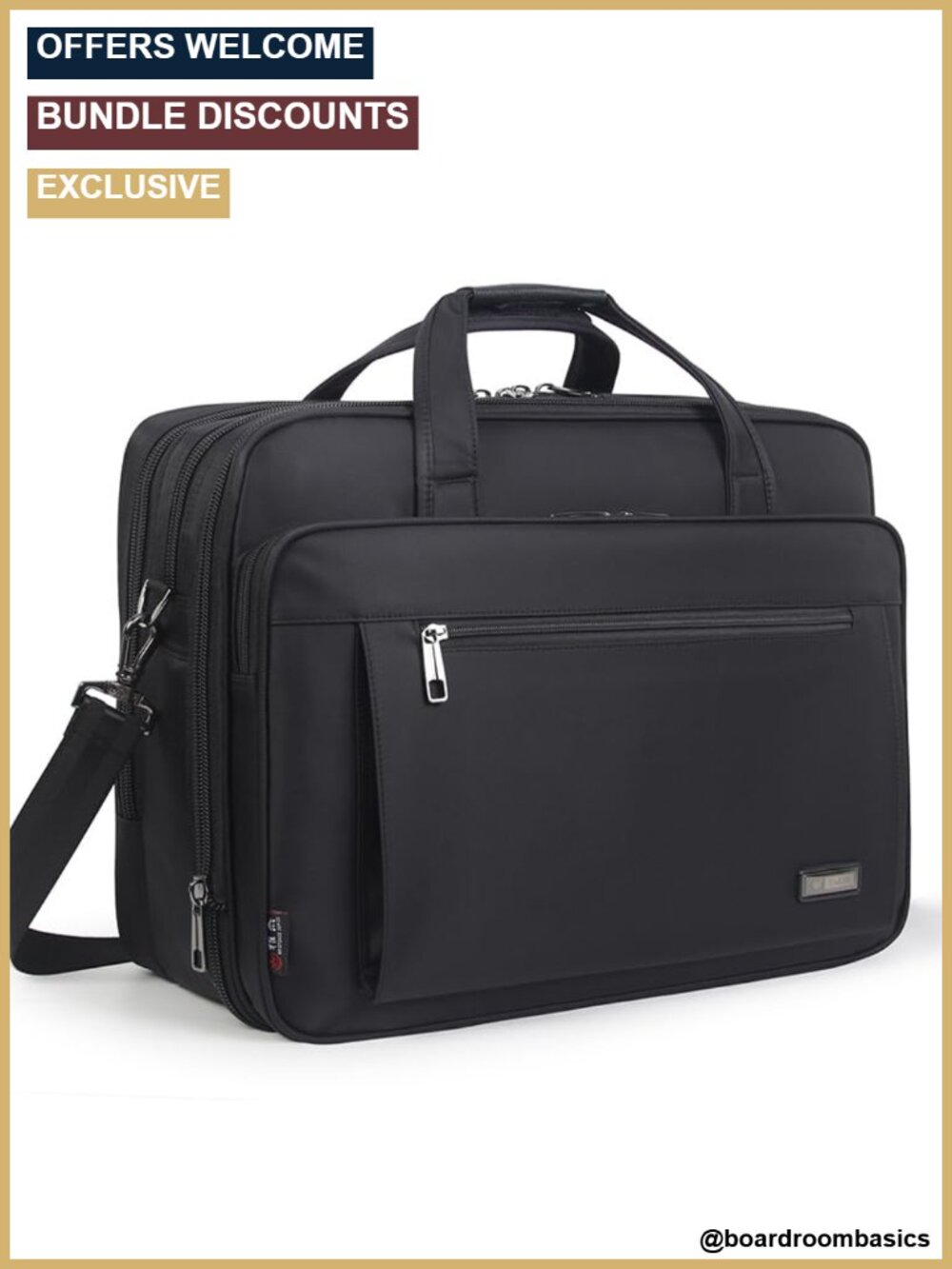 Large Canvas Briefcase Laptop Bag 19 Inch Work Business
